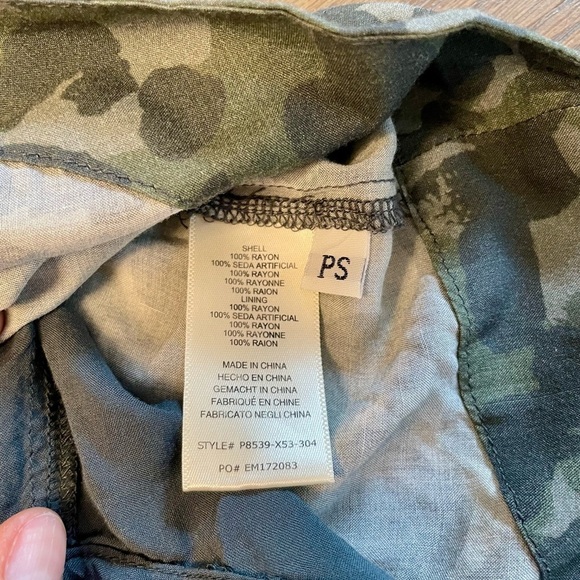 Anthropologie Cloth & Stone Nina Camo Mini Shirtdress - Picture 11 of 12